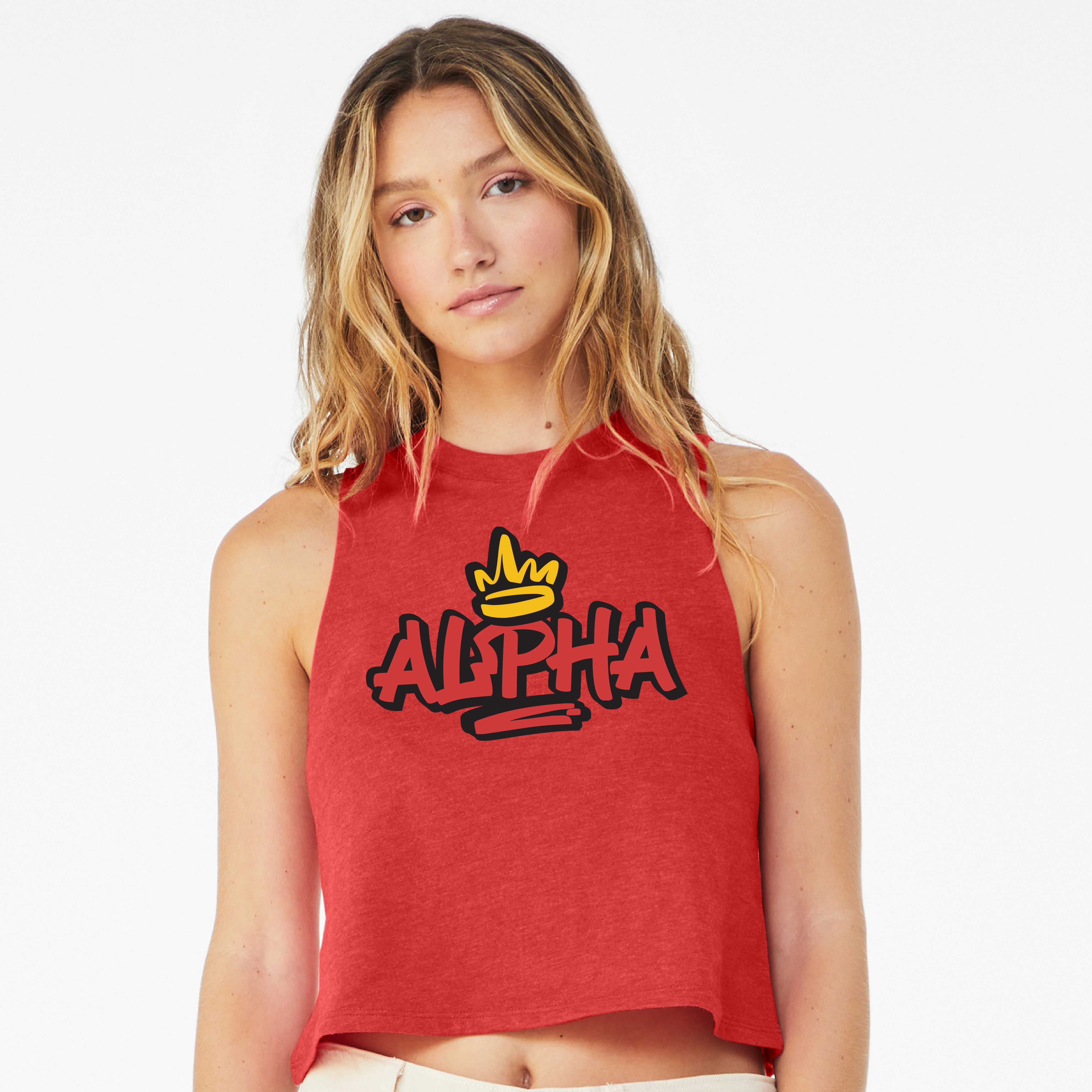 ALPHA Graffiti Racerback Crop Tank