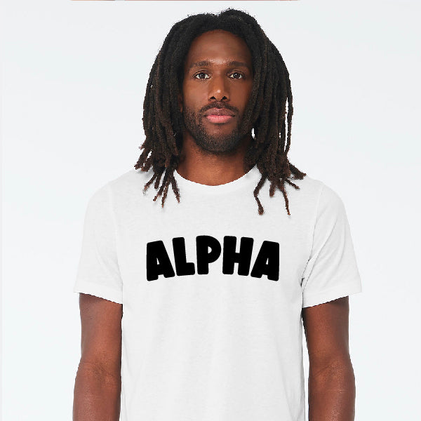 Printed Unisex Tee | Unisex White TEE | ALPHA