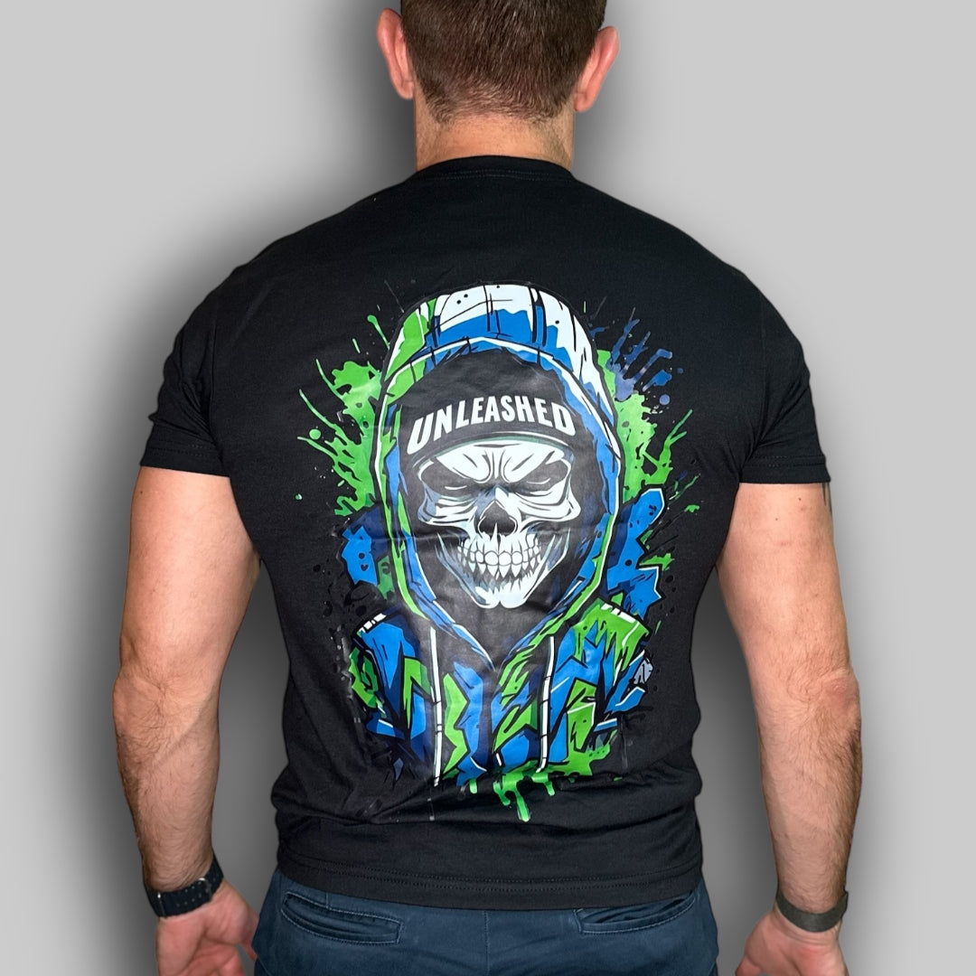 Unleashed Skull Street Art Tee