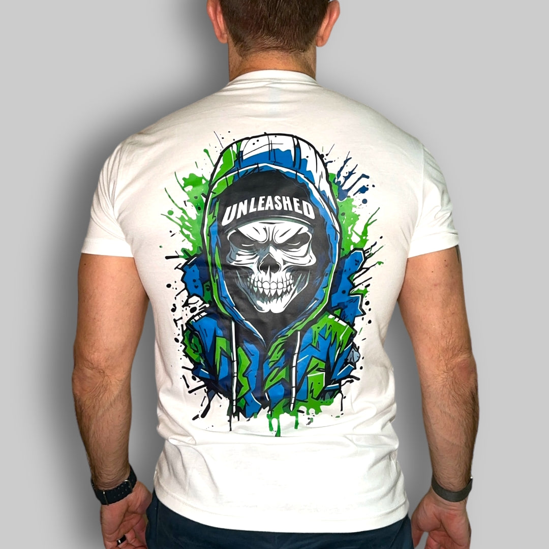 Unleashed Skull Street Art Tee